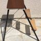 Stool folding stepladder steel and wood vintage
