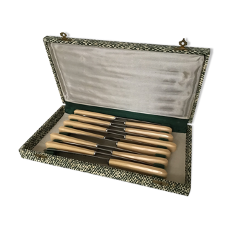 12 dessert knives in a case