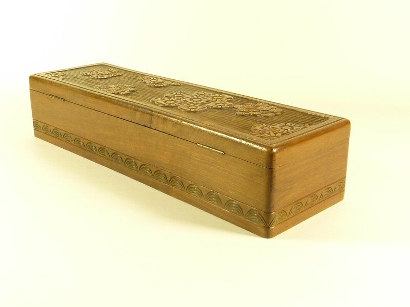 Jean Tirefort, long sculpted wooden box