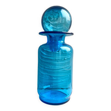 Carafe en verre bouchon boule années 70