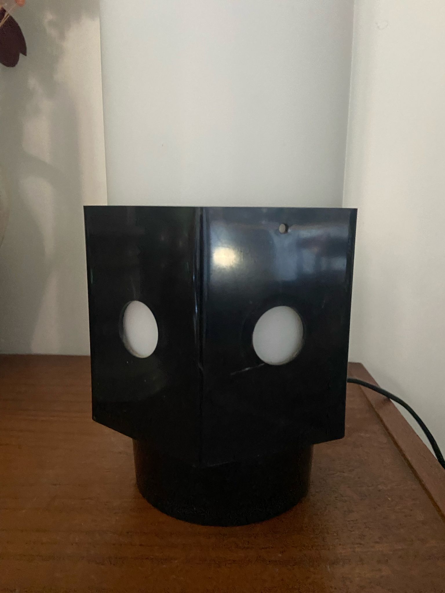 Lampe en verre et plastique années 70