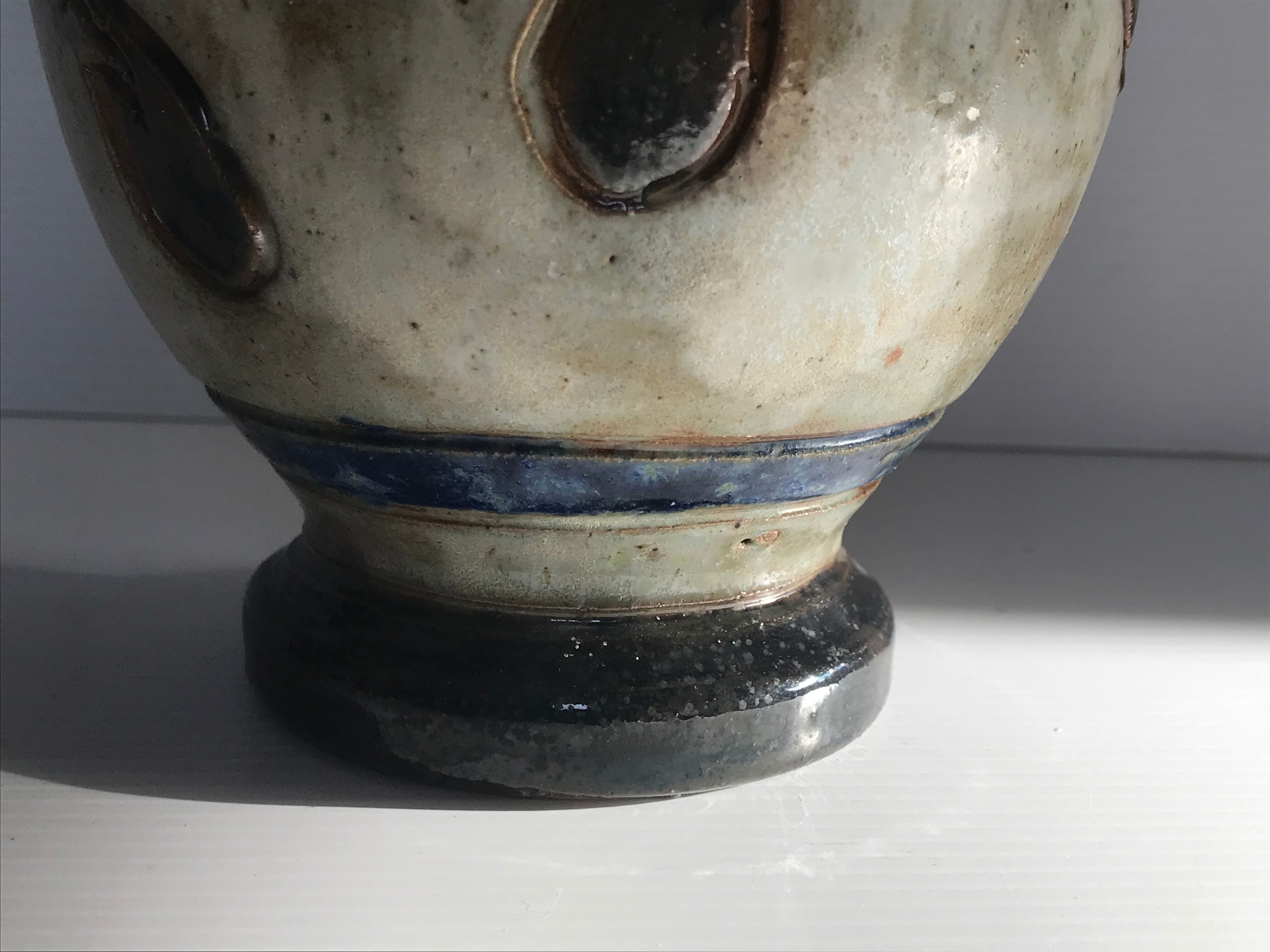 Sandstone vase signed Guérin