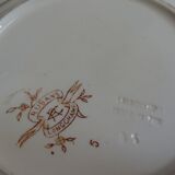 12 iron earthenware dessert plates, longchamp ribbons model