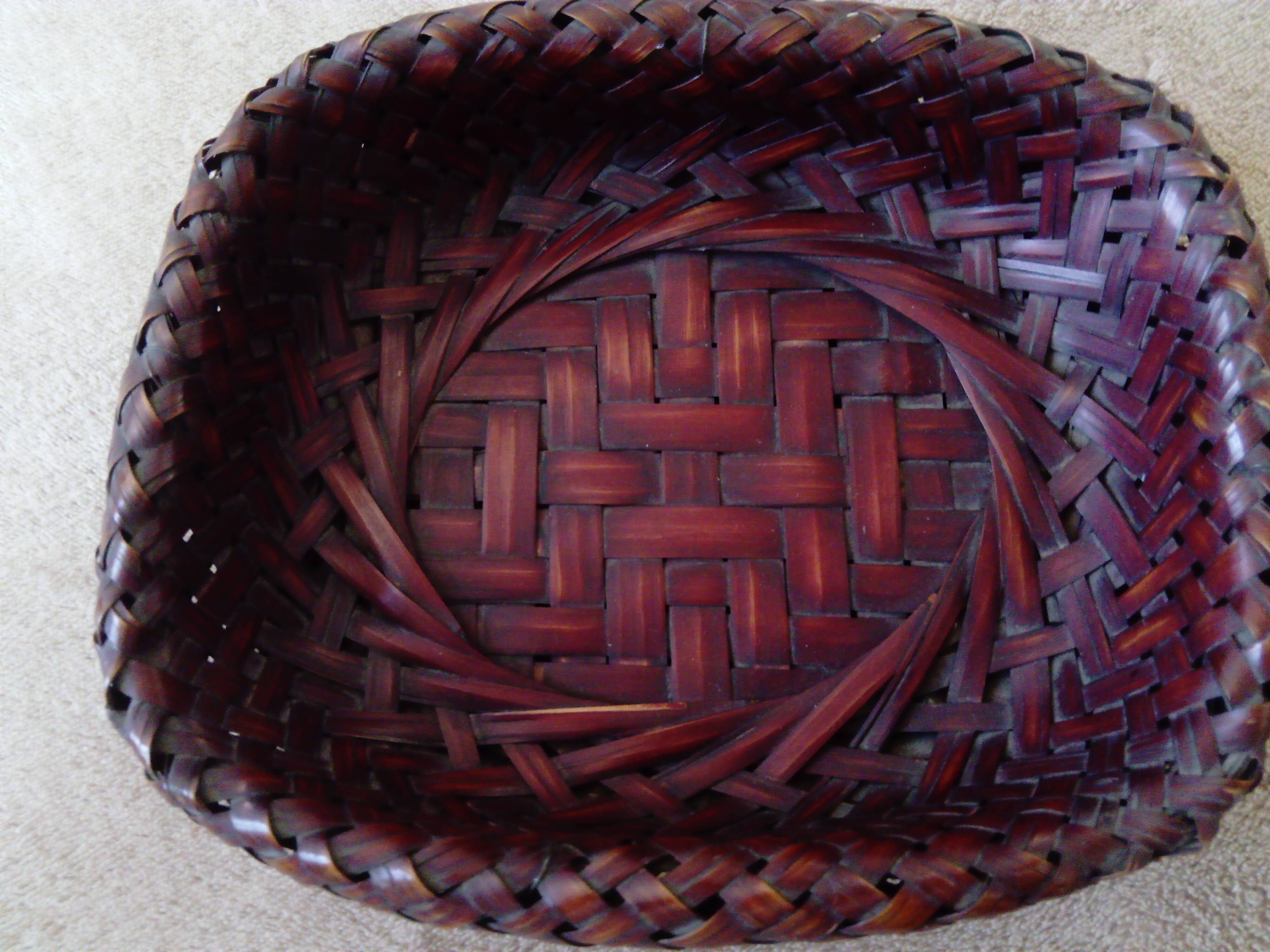 Japanese woven bamboo basket Ikebana