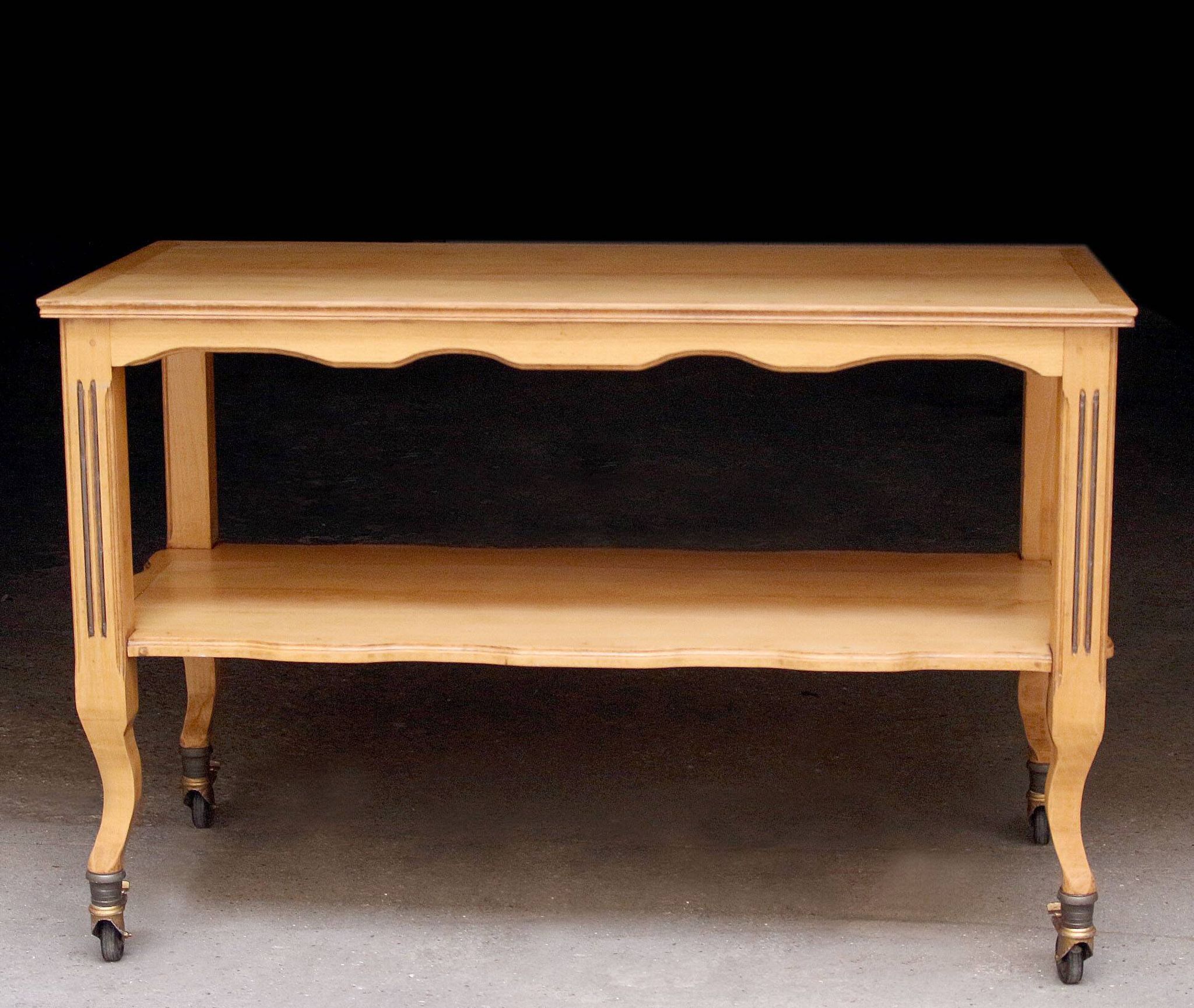Large solid beech serving trolley from... the Hôtel Matignon!