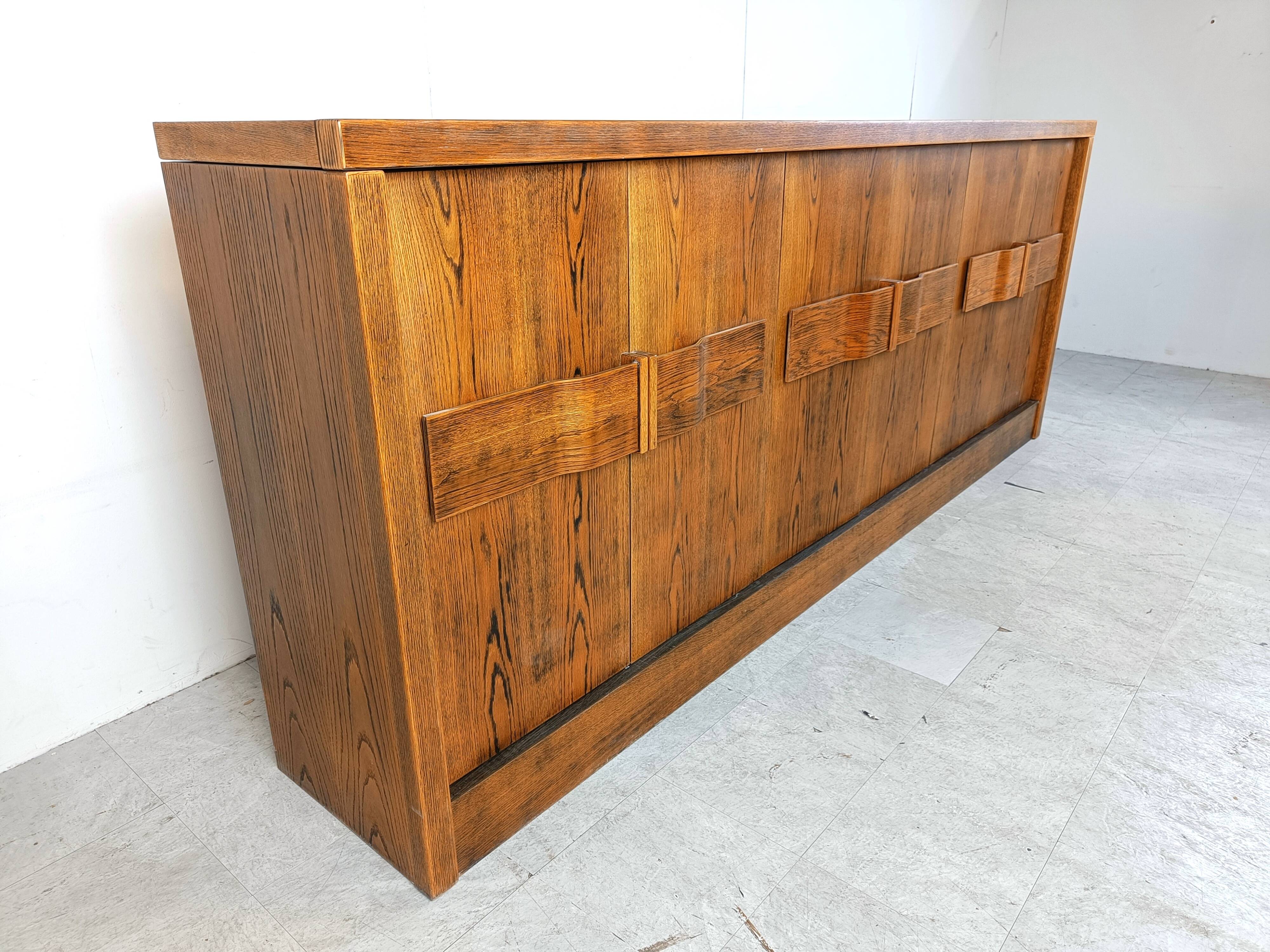 Vintage brutalist credenza, 1970s