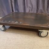 Coffee table on Industrial style wheels