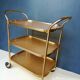 60s English rolling serving trolley