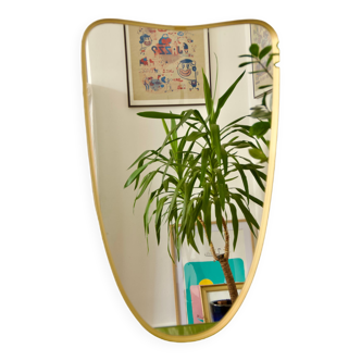 Freeform brass mirror