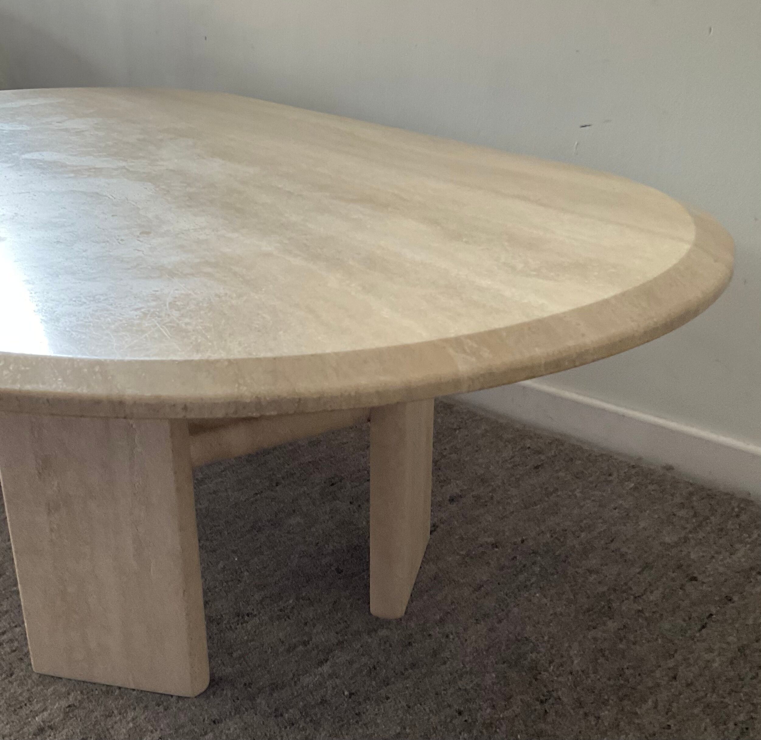 Vintage coffee table in travertine 70s