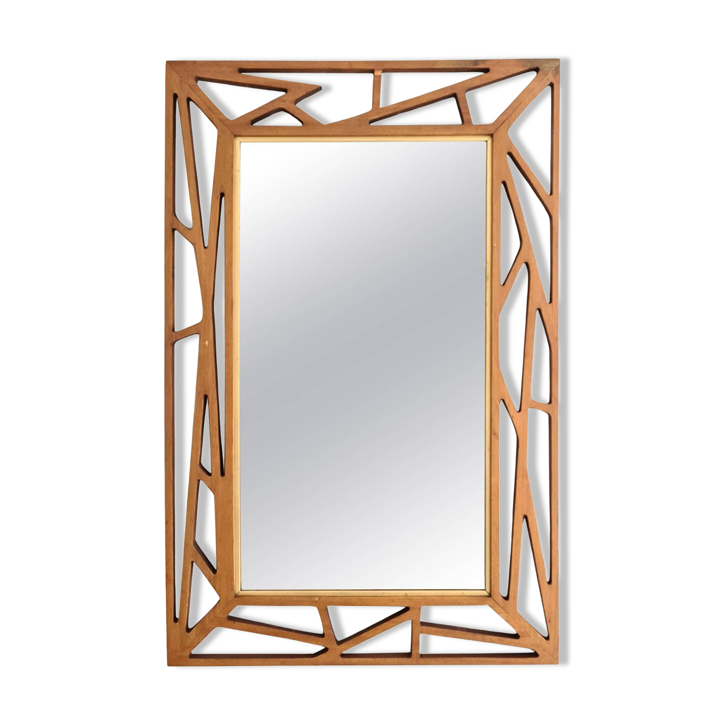 Midcentury Modern mirror Yngve Ekström "Konkret" by Eden Spegel in Sweden