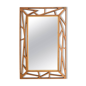 Midcentury Modern mirror Yngve Ekström "Konkret" by Eden Spegel in Sweden