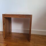 Antique Art Deco piano bench stool rosewood white bouclette fabric