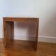Antique Art Deco piano bench stool rosewood white bouclette fabric