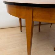 Table Biedermeier extensible en bois de cerisier, sud de l'Allemagne, 1880