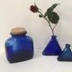 Vintage cobalt blue glass pot