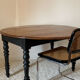Round table black folding room