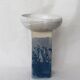 Ceramic piece decorated with cyanotype