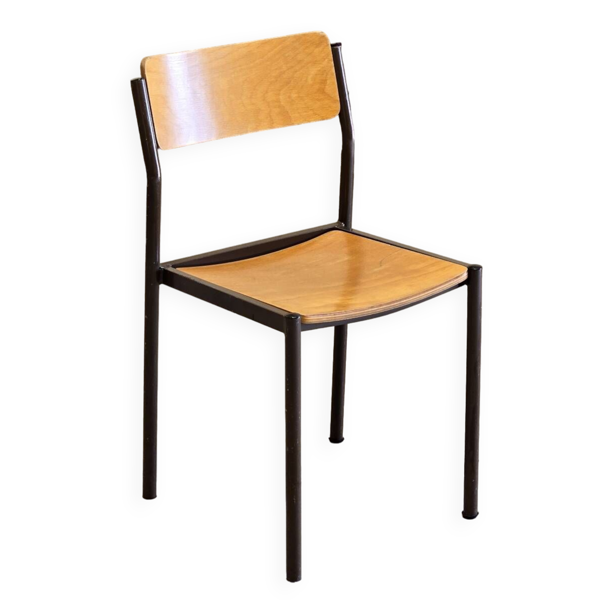 Designer wood and metal chair