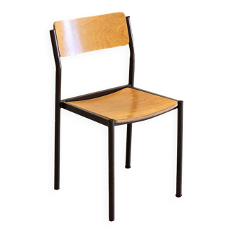 Chaise bois et métal design