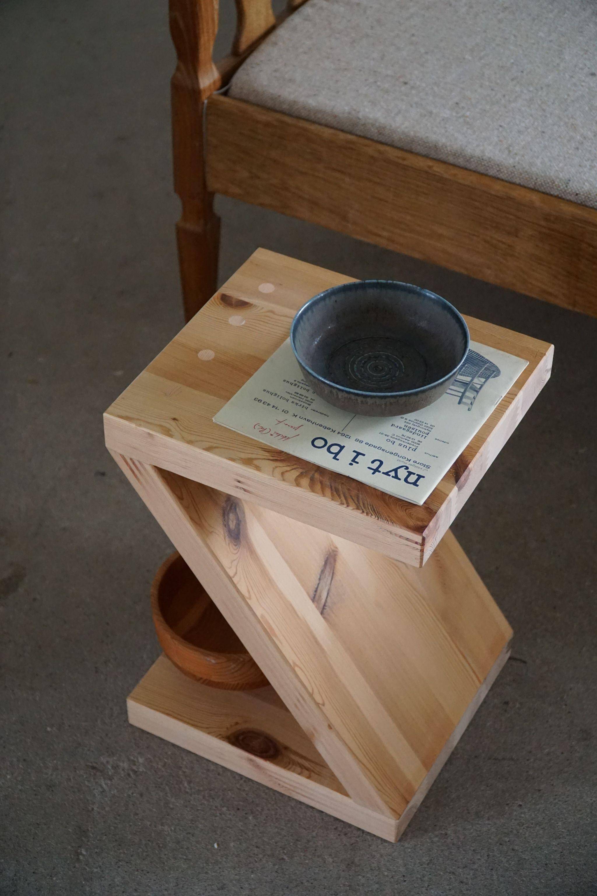 Stool / Table by eliaselias, made from recycled solid pine, Danish design 2022