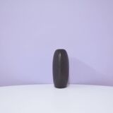 vase plat vintage noir mat