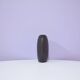 vintage matt black flat vase
