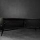 Mid-Century Modern Scandinavian Buffet in Dark Oak with Wooden and Metal Handles, 1960s