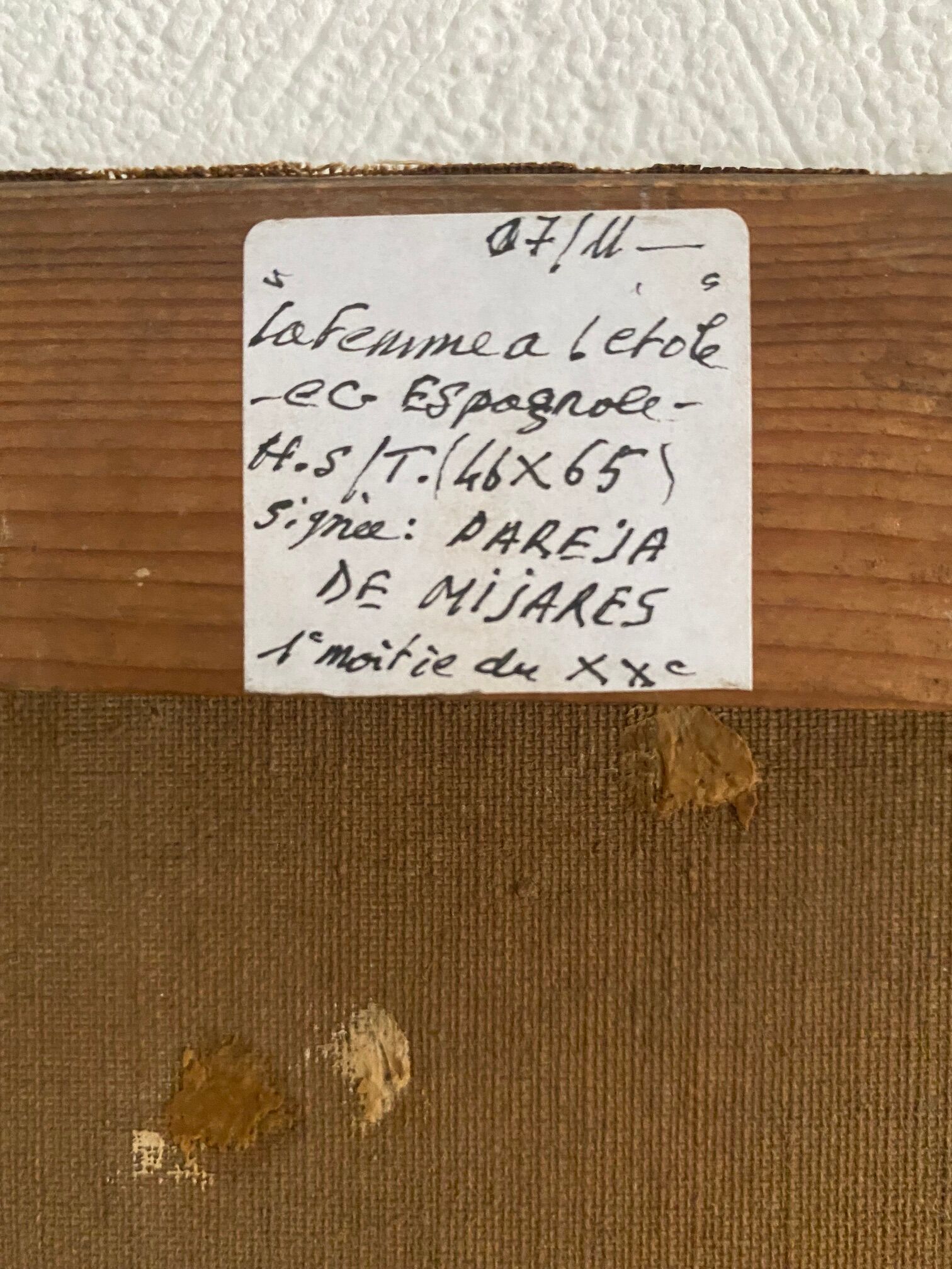 Oil on canvas The woman in the stole