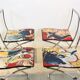 One off Hand painted set of four ‘Luisa’ Dining Chairs by Marcello Cuneo
