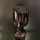 Vase en verre double gourde design 1960