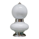 Lampe de table en verre de Murano sculptural Pop, Carlo Nason pour Mazzega, opaline