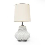 Artichoke table lamp in white ceramic, 1970s