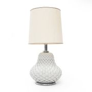 Artichoke table lamp in white ceramic, 1970s