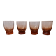 Set of 4 water glasses from the 30s smoked pink