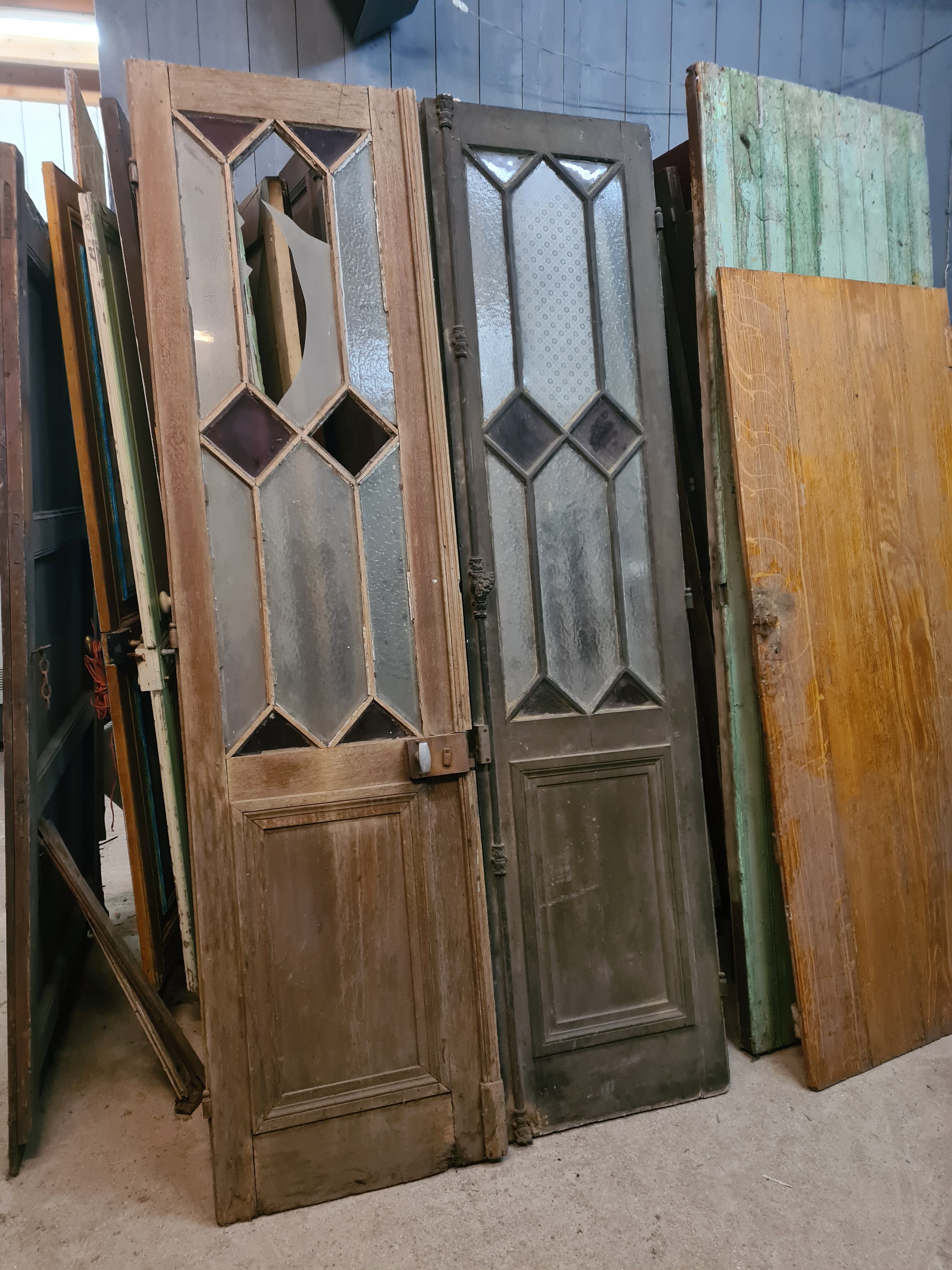 Pair of glass doors