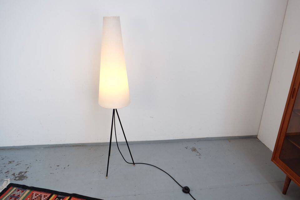 Vintage 1960s floor lamp, retro Mid-Century style.
