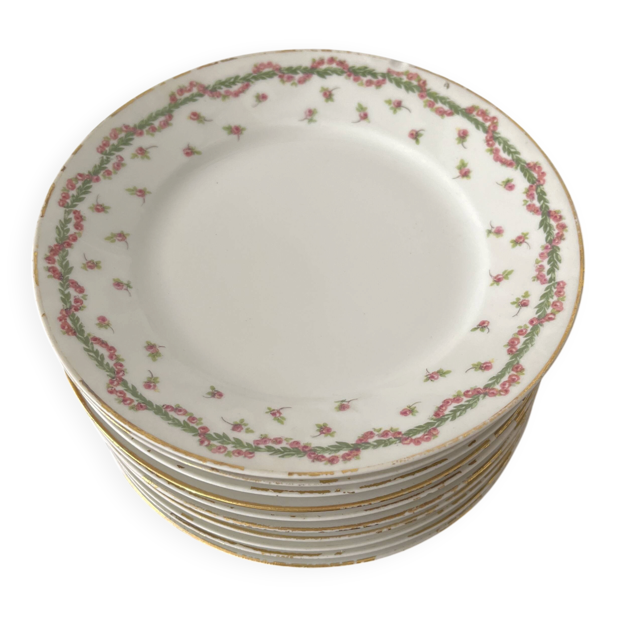 10 dessert plates -À la paix, Paris- 1900 -Limoges