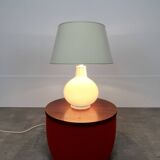 Opaline lamp from the 70s by Verre Lumière