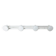 Wall coat rack with 4 hooks in white lacquered metal 1970