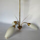 Golden and white pendant light