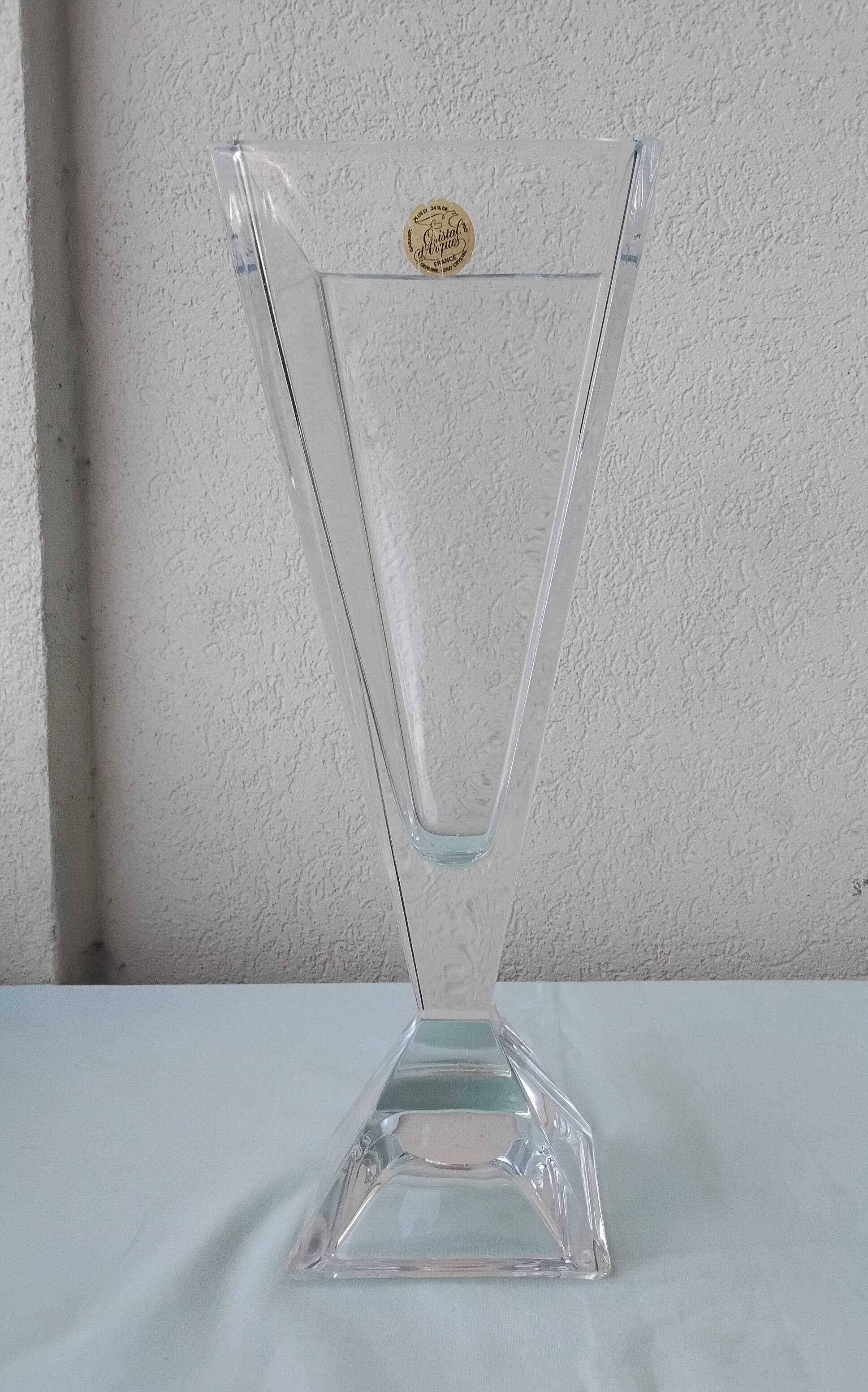 Designer crystal vase