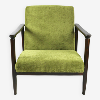 GFM-142 Armchair in Olive green attributed to Edmund Homa, 1970s - brown wood