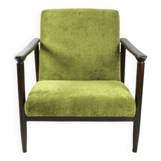 GFM-142 Armchair in Olive green attributed to Edmund Homa, 1970s - brown wood
