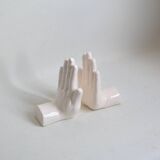 Ceramic hand bookends