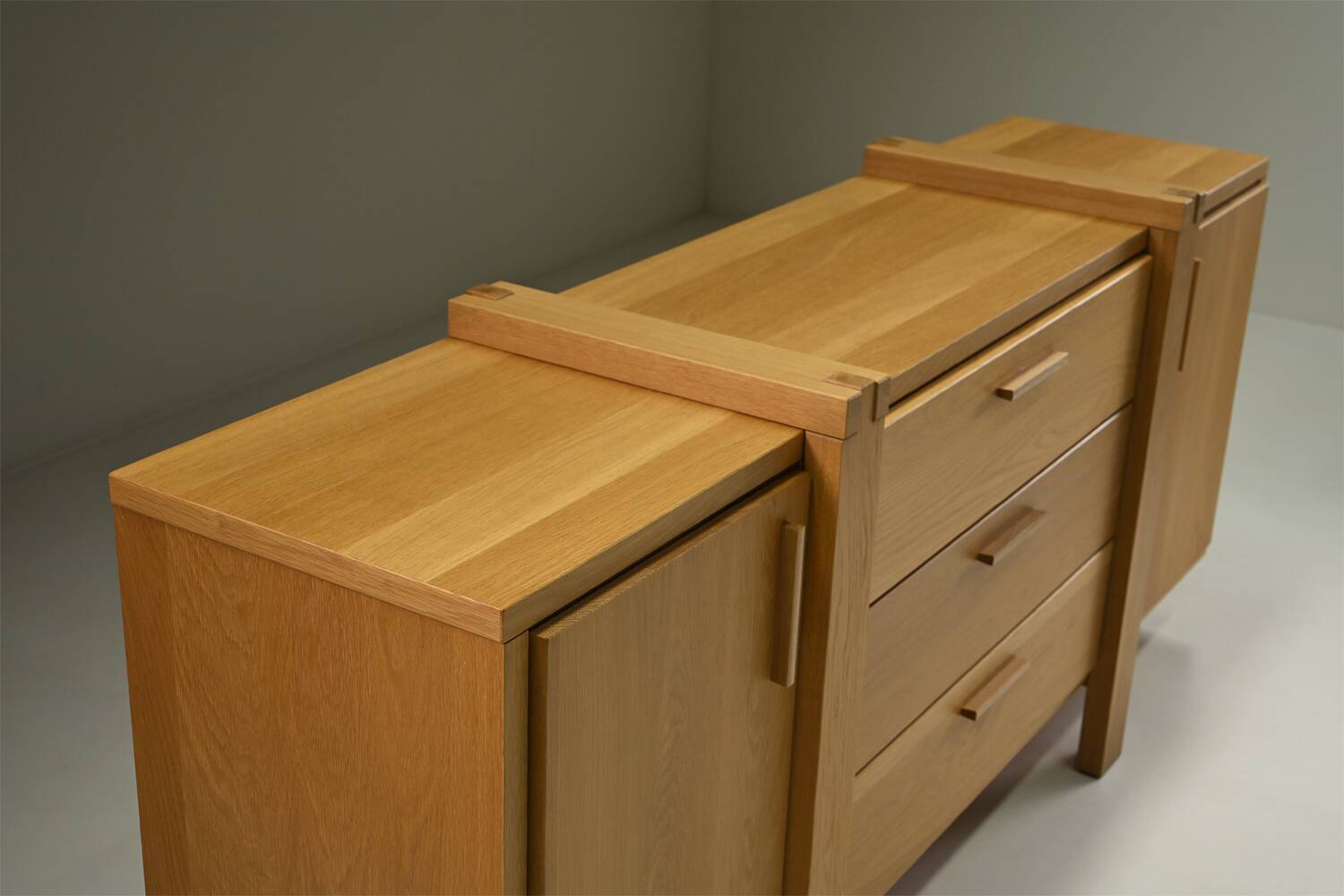 Brustalist oak sideboard, Belgium.