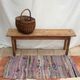 Light wood farmhouse bench around the years 1960-1970 dimension: height -44.5cm- width -103cm-