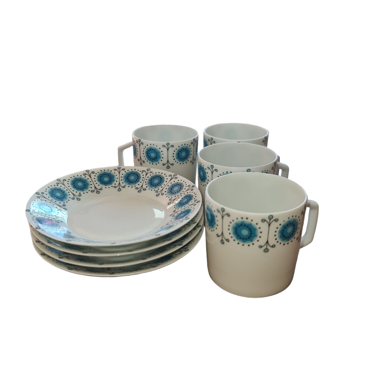 Limoges France porcelain coffee service circa 1970