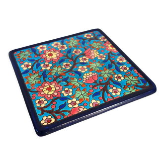 Longwy cloisonné enamel trivets