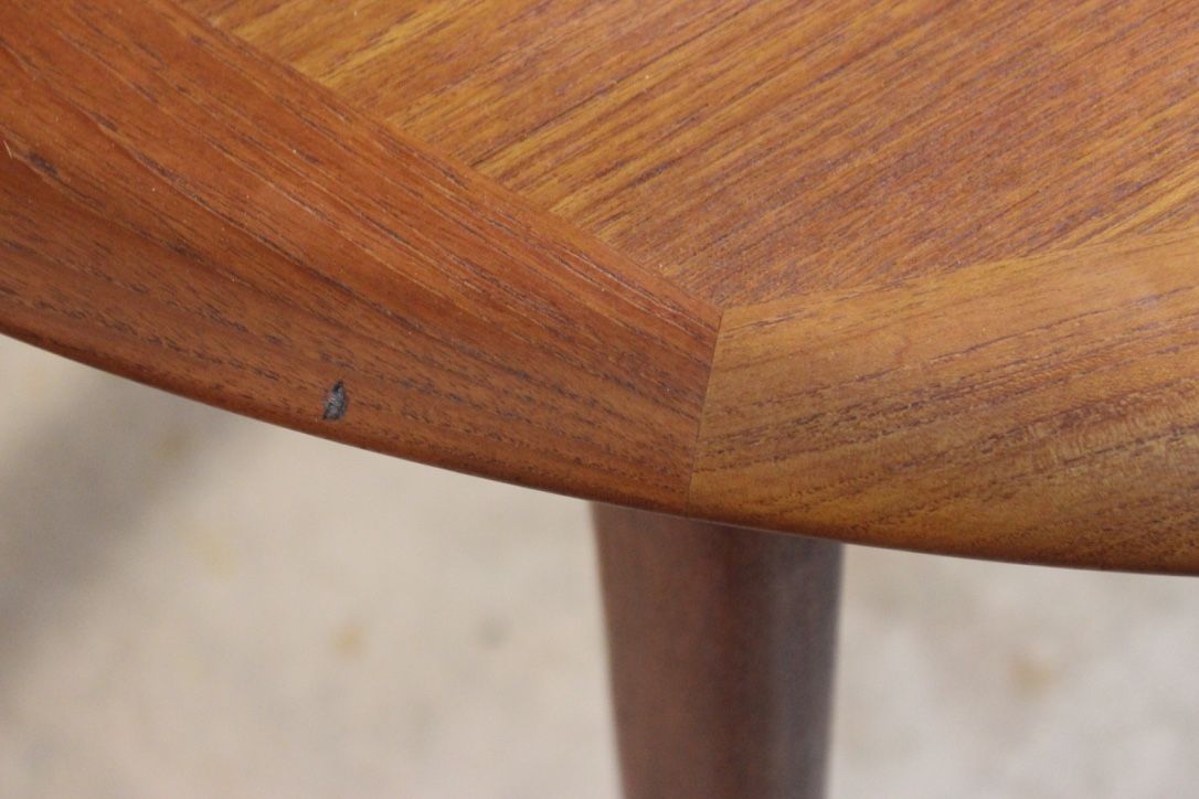 Scandinavian vintage teak dining table with 2 extension cords hidden by Svend Aage Madsen for Knudsen - Son, Denmark